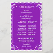 ヴィンテージエレガントアールデコ金ゴールド結婚式 プログラム (裏面)