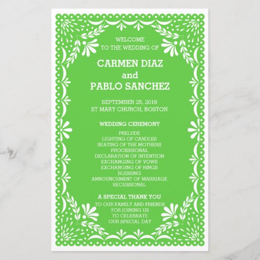 ヴィンテージエレガントアールデコ金ゴールド結婚式 プログラム (正面)