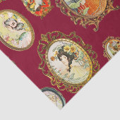 ヴィンテージエレガントアールヌーボーガールズフラワーフレーム 薄葉紙 (詳細)