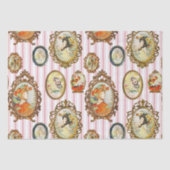 ヴィンテージエレガントアールヌーボーガールズフラワーフレーム 薄葉紙 (正面)