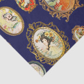 ヴィンテージエレガントアールヌーボーガールズフラワーフレーム 薄葉紙 (詳細)