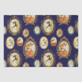 ヴィンテージエレガントアールヌーボーガールズフラワーフレーム 薄葉紙