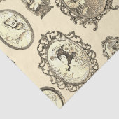 ヴィンテージエレガントアールヌーボーガールズフラワーフレーム 薄葉紙 (詳細)