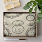 ヴィンテージエレガントアールヌーボーガールズフラワーフレーム 薄葉紙 (ギフト)