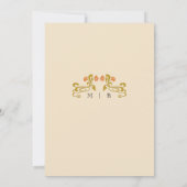 ヴィンテージエレガントアールヌーボーデコ自然結婚ズ 招待状 (裏面)