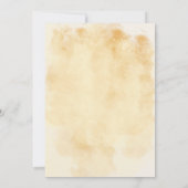 ヴィンテージエレガントイエローサンフラワーズ婚約パーティ 招待状 (裏面)