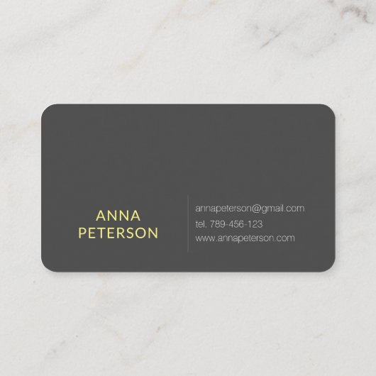 ヴィンテージエレガントイエローサンフラワーベージュグレー 名刺 (裏面)