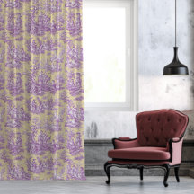 ヴィンテージエレガントイエローピンクトワールd jouyプリント