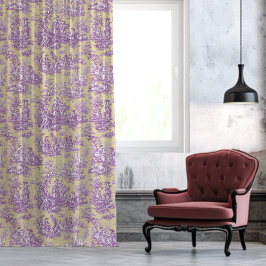 ヴィンテージエレガントイエローピンクトワールd jouyプリント