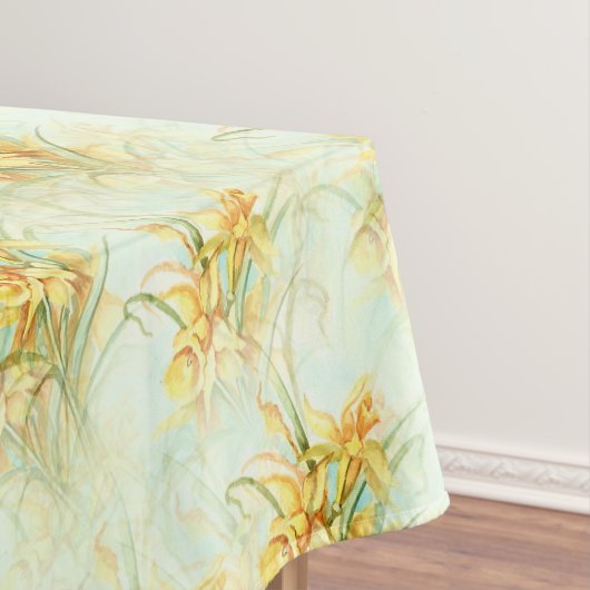 ヴィンテージエレガントイエロー水仙フローラフラワー テーブルクロス (インサイチュ)