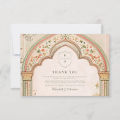 ヴィンテージエレガントイスラム結婚教徒 サンキューカード (正面)