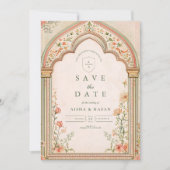 ヴィンテージエレガントイスラム結婚教徒 セーブザデート (正面)