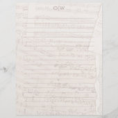 ヴィンテージエレガントイニシャルラインレター紙 (正面)