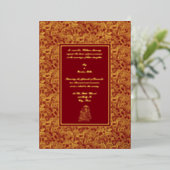 ヴィンテージエレガントインディアンホイル結婚ズ 箔招待状 (立ち正面)