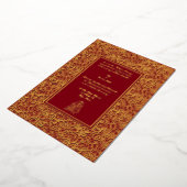 ヴィンテージエレガントインディアンホイル結婚ズ 箔招待状 (回転した状態)