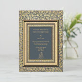 ヴィンテージエレガントインディアンムガ結婚ル 招待状 (スタンド正面)