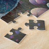 ヴィンテージエレガントイースターバニーがイースターエッグを選ぶ ジグソーパズル (側面)