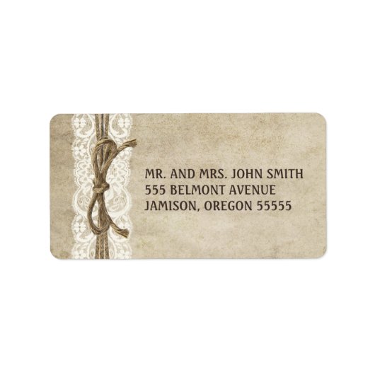 ヴィンテージエレガントゥイネオンレース住所 シール (正面)