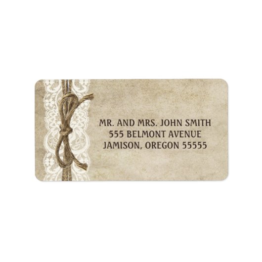 ヴィンテージエレガントゥイネオンレース住所 シール (正面)