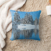 ヴィンテージエレガントウィンターワンダーランド装飾 クッション (ブランケット)