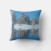 ヴィンテージエレガントウィンターワンダーランド装飾 クッション (裏面)