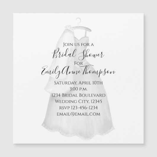 ヴィンテージエレガントウェディングガウンブライダルシャワー (正面)