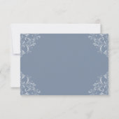 ヴィンテージエレガントウェディングダスティブルーアンティーク 出欠カード (裏面)
