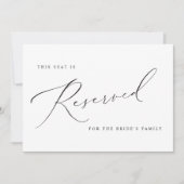ヴィンテージエレガントウェディング予約看板カード ノートカード (正面)