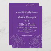 ヴィンテージエレガントウェディング招待状 – カスタマイズ可能 招待状 (正面/裏面)