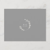 ヴィンテージエレガントウェディング詳細カードグレー エンクロージャーカード (裏面)