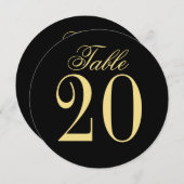 ヴィンテージエレガントウエディングサークルテーブル番号カード 招待状 (正面/裏面)