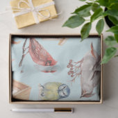 ヴィンテージエレガントウォーター色（鳥）ショウジョウコウカンチョウバードハウス 薄葉紙 (ギフト)