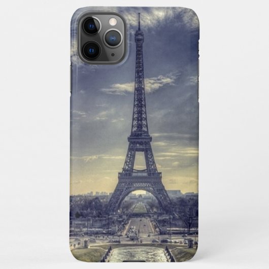 ヴィンテージエレガントエッフェルタワーパリフランス写真 iPhoneケース (裏面)