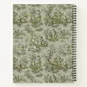 ヴィンテージエレガントオリーブグリーントイレデジュイ ノートブック (裏面)