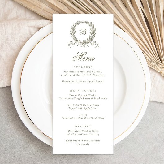 ヴィンテージエレガントオークボタニカルリースメニュー メニュー