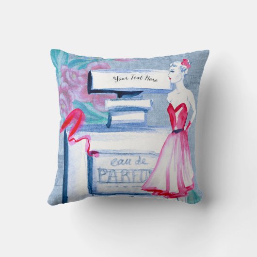 ヴィンテージエレガントオードパルフムレディースブードワール クッション (裏面)