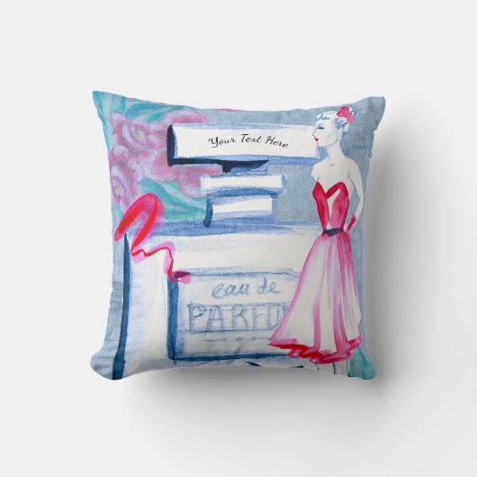 ヴィンテージエレガントオードパルフムレディースブードワール クッション (正面)