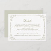 ヴィンテージエレガントオーナメントフレ結婚ームの詳細 招待状 (正面/裏面)
