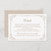 ヴィンテージエレガントオーナメントフレ結婚ームの詳細 招待状 (正面/裏面)