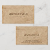 ヴィンテージエレガントオールド紙ルックウルトラ厚ラグジュアリー 名刺 (正面/裏面)