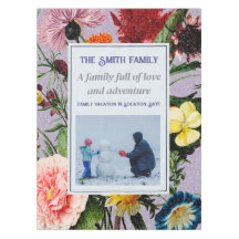 ヴィンテージエレガントカスタムフローラ文字フォトバイオレット