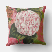 ヴィンテージエレガントカメリアフローラコラージュ クッション (裏面)