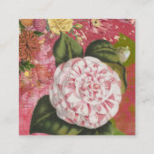 ヴィンテージエレガントカメリアフローラシックスクエア スクエア名刺 (裏面)