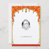 ヴィンテージエレガントカ縁どー&ゲネシュインディアン 招待状 (裏面)