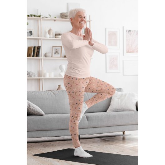 ヴィンテージエレガントガールジムヨガ レギンス