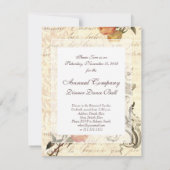 ヴィンテージエレガントキュピッド&ダマスバロックデザイン 招待状 (裏面)