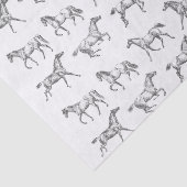 ヴィンテージエレガントギャロピンウマズグレーホワイトトワール 薄葉紙 (詳細)