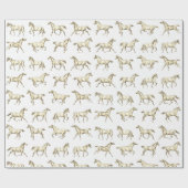 ヴィンテージエレガントギャロピンウマズベージュトイレ ラッピングペーパー (フラット)