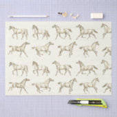 ヴィンテージエレガントギャロピンウマズベージュトイレ 薄葉紙 (クラフト)