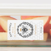 ヴィンテージエレガントクラウンクイーンビーハニージャールラベル ラベル (貼付)